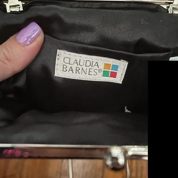 Claudia Barnes vintage black seashell shaped evening bag - Picture 5 of 6